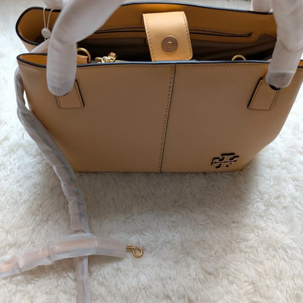 NWT Tory Burch McGraw Smooth Satchel (color: jackfruit)